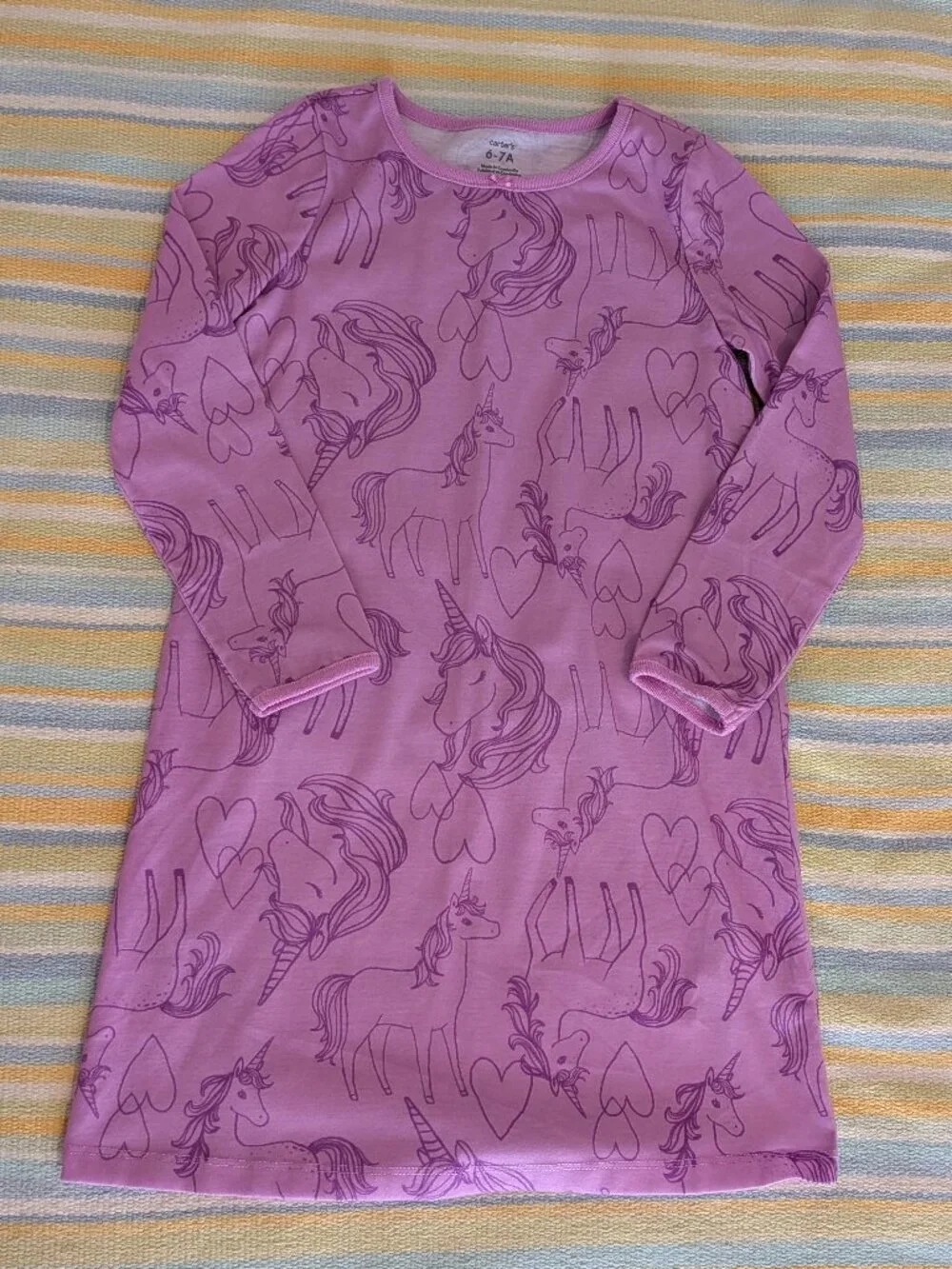 ⭐ Two Carter's purple nightgowns size 6-7